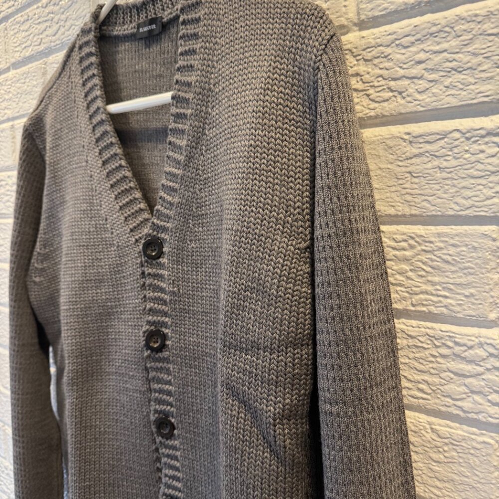Jil Sander Mens Knit Wool Cardigan Grey Size 50 (runs small) Made in Italy - Picture 3 of 7